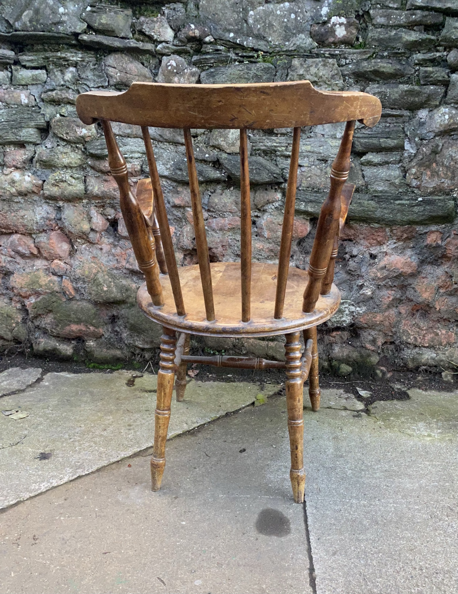 Early C20th stick back armchair - Image 2 of 4