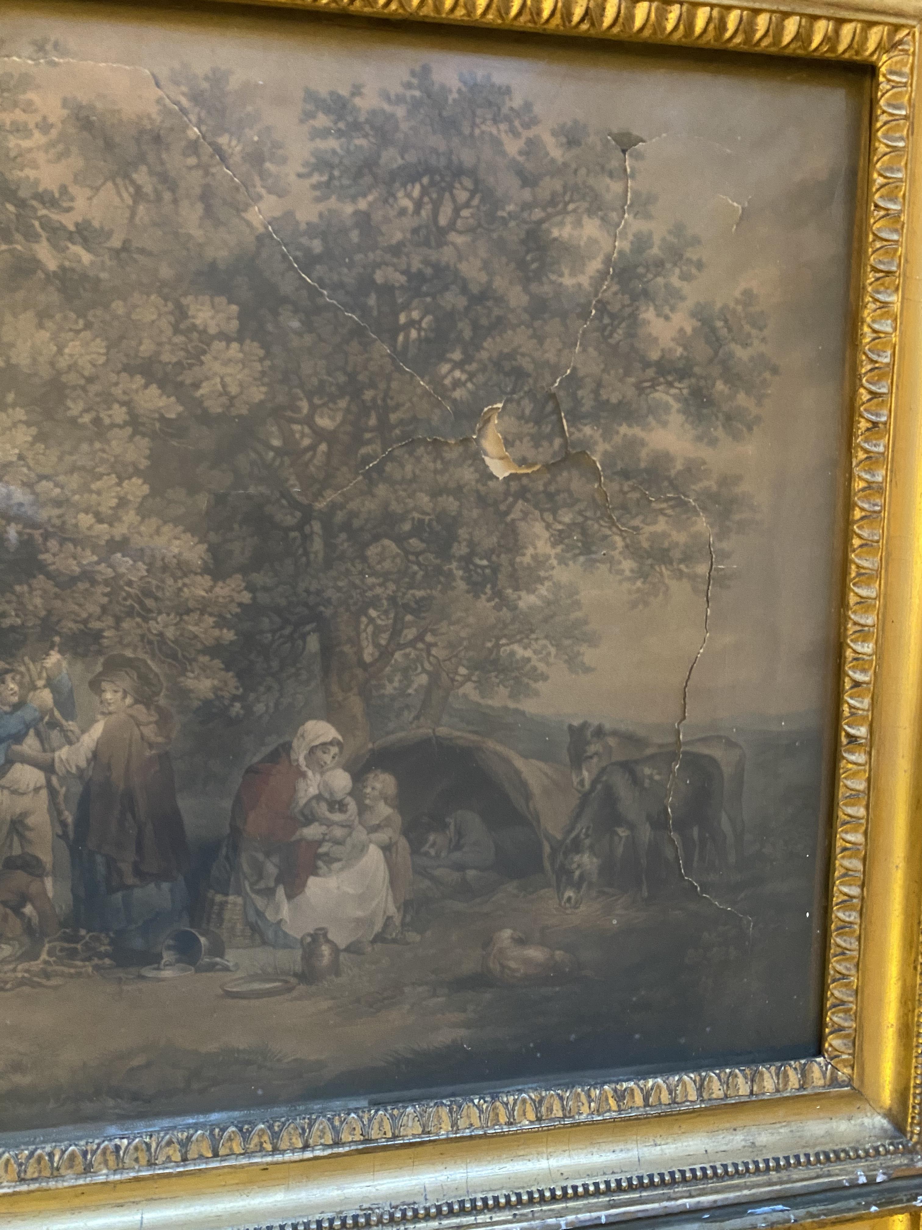 Pair of early C19th g. Morland mezzotints in frames - Image 5 of 6