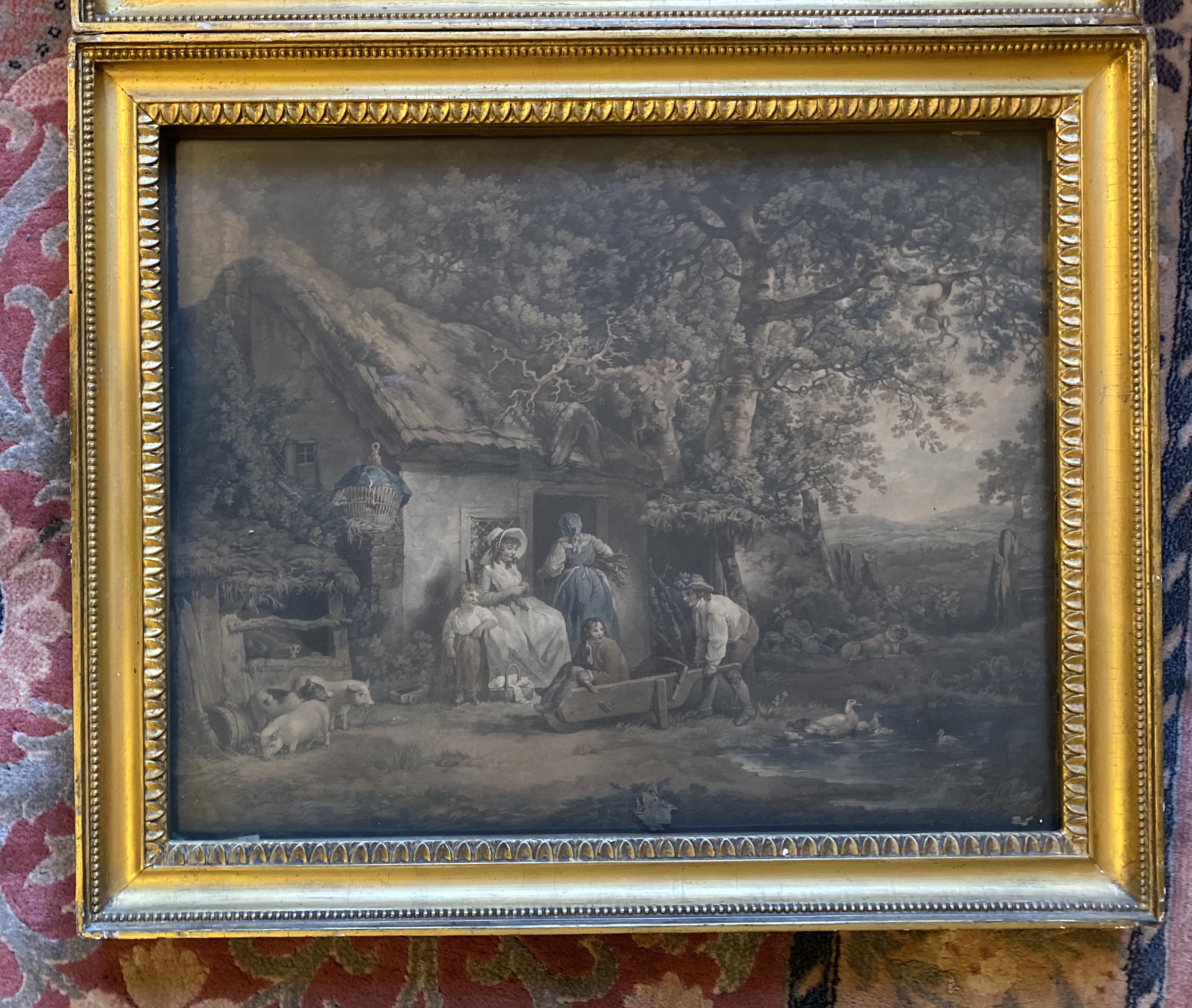 Pair of early C19th g. Morland mezzotints in frames - Image 6 of 6