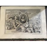 Large C19th Louvre facsimile of a C17th engraving of Colbert