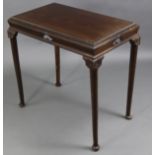 C19th silver table with carved details