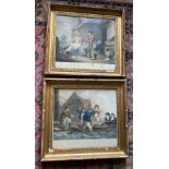 Pair of engravings after George morland in original frames