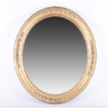 A 20th century gilt framed mirrorof oval form