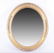 A 20th century gilt framed mirrorof oval form