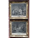 Pair of C18th engravings in original frames