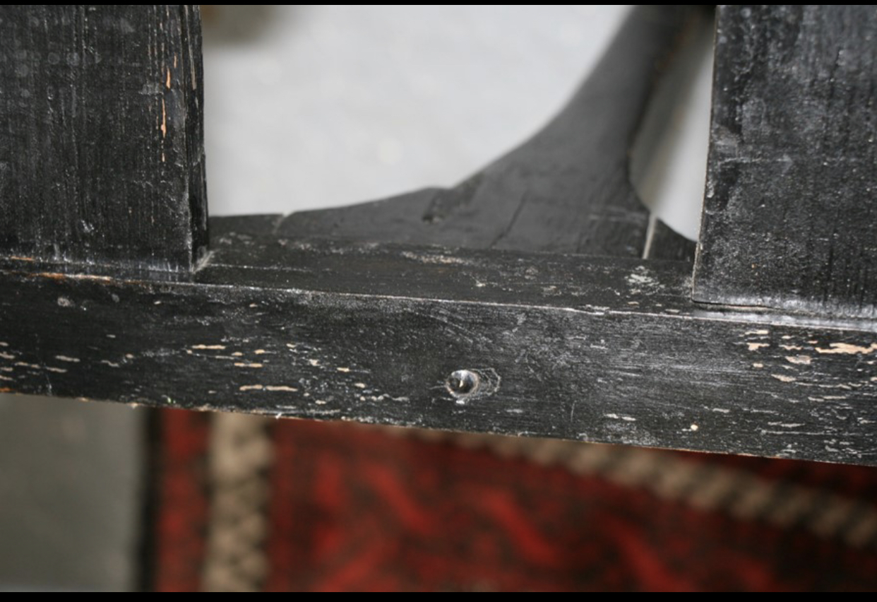 A pair of Regency style ebonised and painted carver chairs - Image 5 of 11