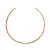 Cartier 18k Yellow, White & Rose Gold Twist Design Necklace