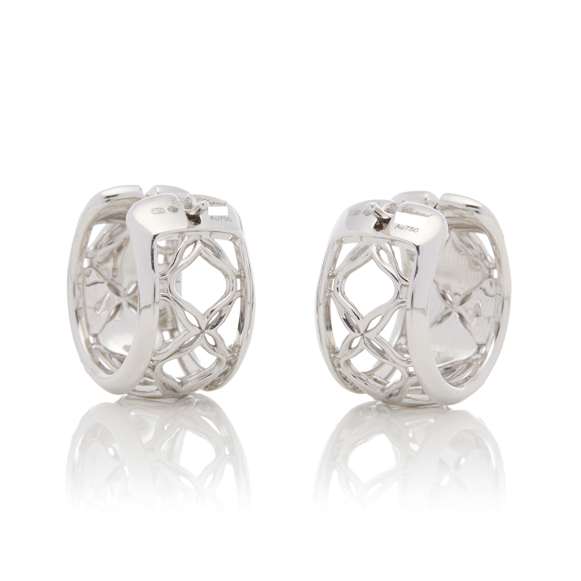 Chopard 18k White Gold Amethyst & Diamond Imperiale Earrings - Image 6 of 9