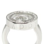 Chopard 18k White Gold Diamond Happy Spirit Ring