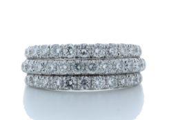 18ct White Gold Channel Set Semi Eternity Diamond Ring 1.61 Carats