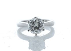 18ct White Gold Prong Set Diamond Ring 2.35 Carats