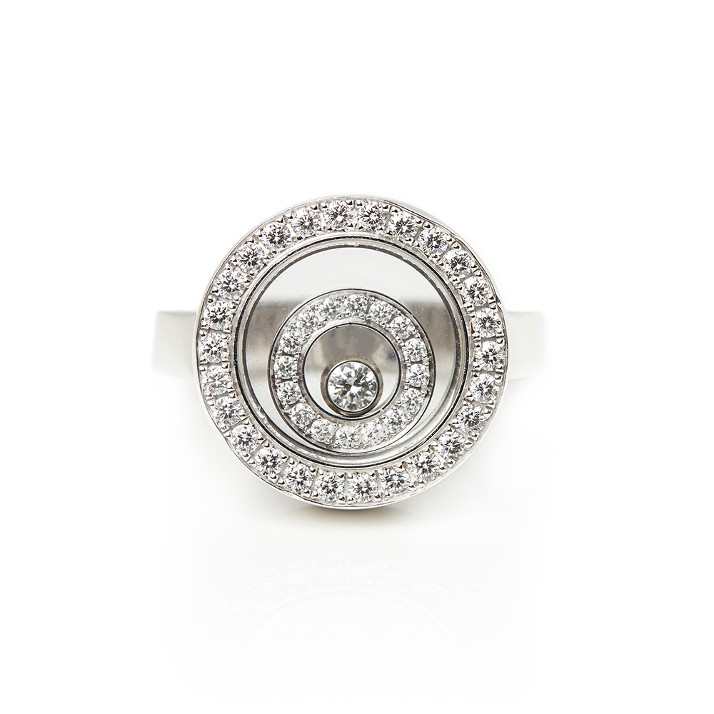 Chopard 18k White Gold Diamond Happy Spirit Ring - Image 2 of 8