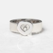 Chopard 18k White Gold Heart Happy Diamonds Ring