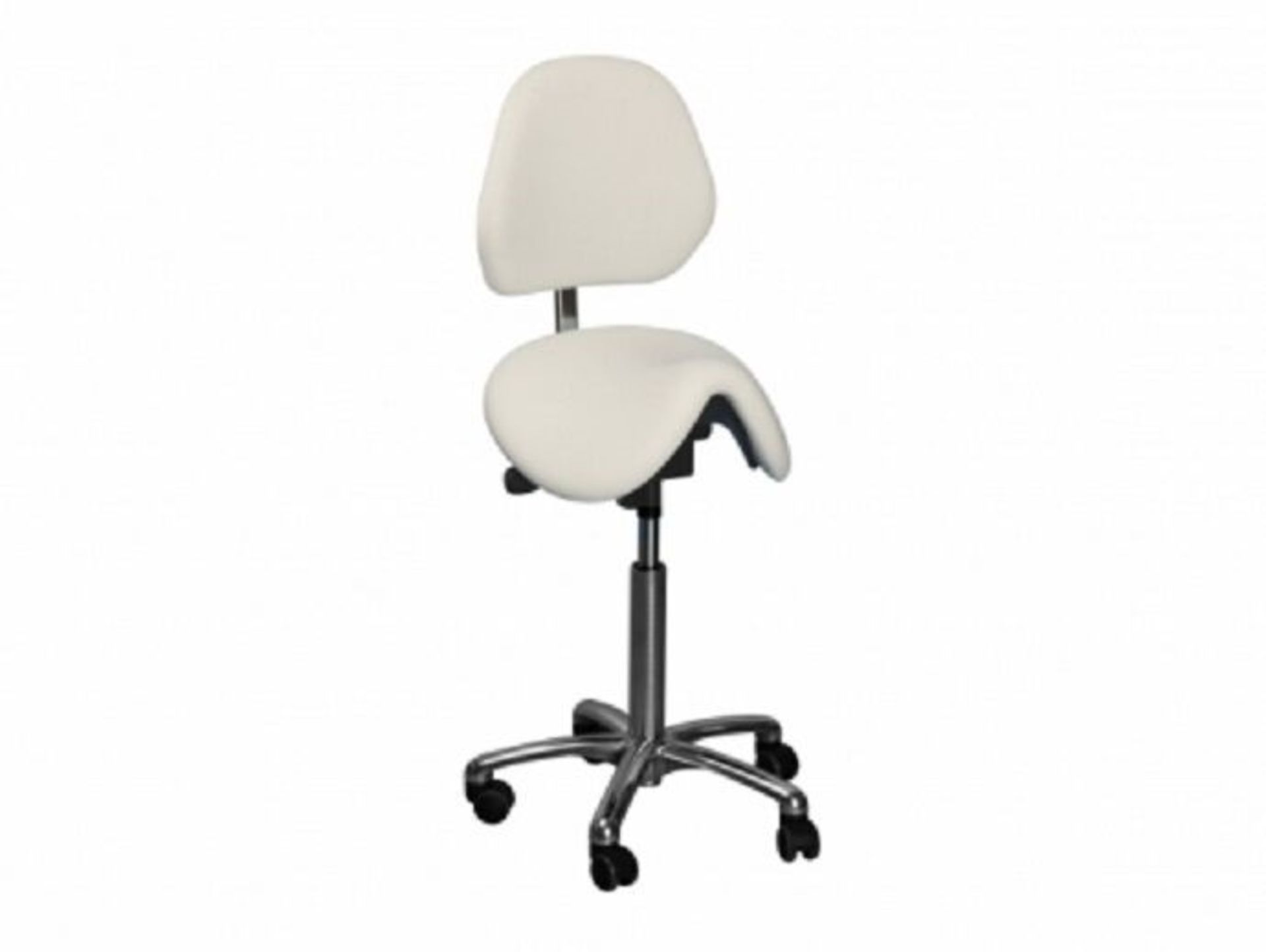 Stool Saddles With Tilting Backrest Ivory