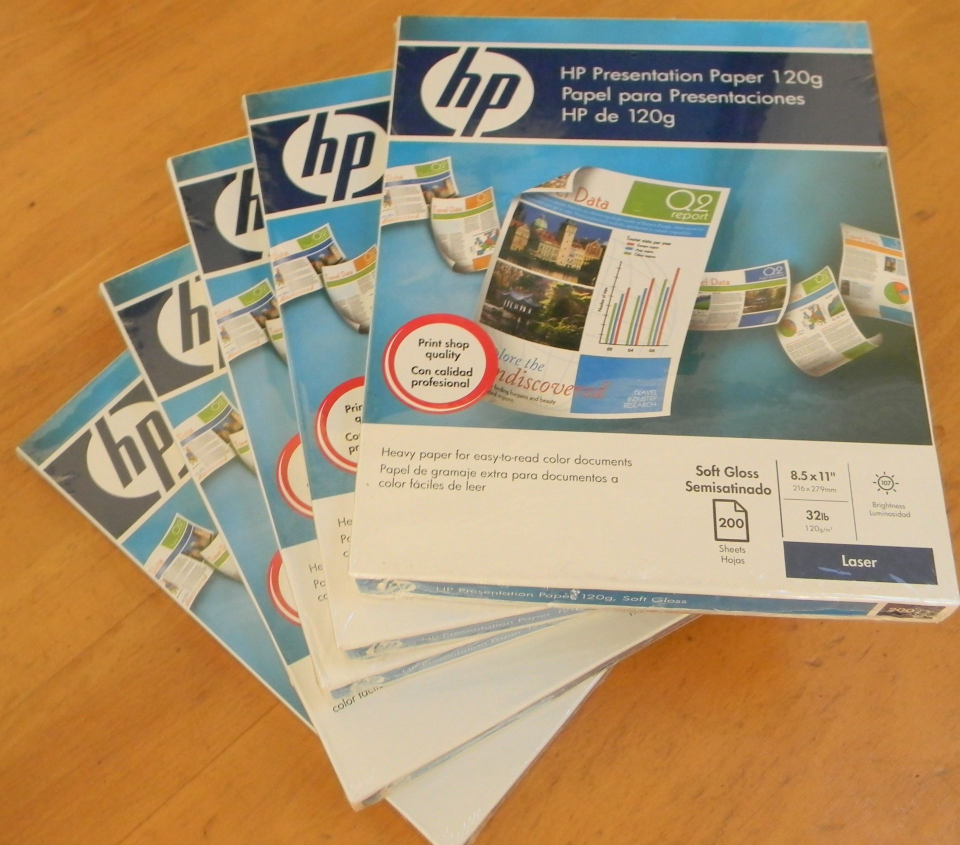 5 x HP Genuine 120g Presentation Paper.