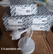 5 X Volex Vx6681 Pendant Sets, New