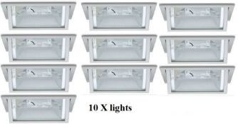 10 X JCC Recessed Lights, Silver Finish, New