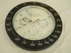 40 cm Wall Clock Black Body White Dial watch design