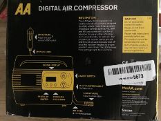 AA Air Compressor Tyre Inflator -UNTESTED CUSTOMER RETURN