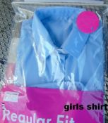 10 mixed girls and boys twin packs of shirts sizes