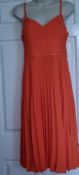 Karen Millen Tangerine Occasion Dress Size 12 Brand New With Tags