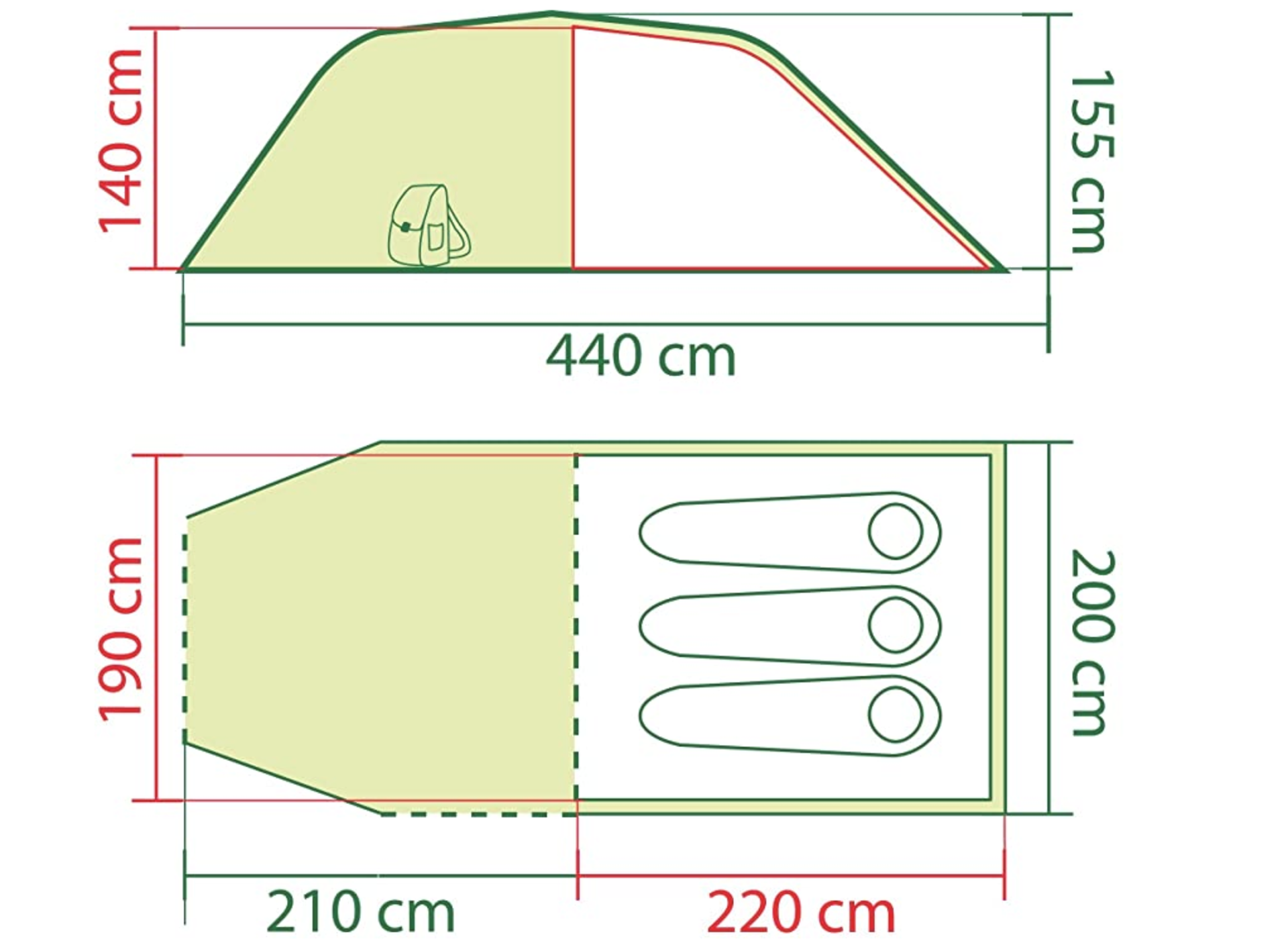 Coleman Coastline 3 Plus Tent Brand New - Image 3 of 3