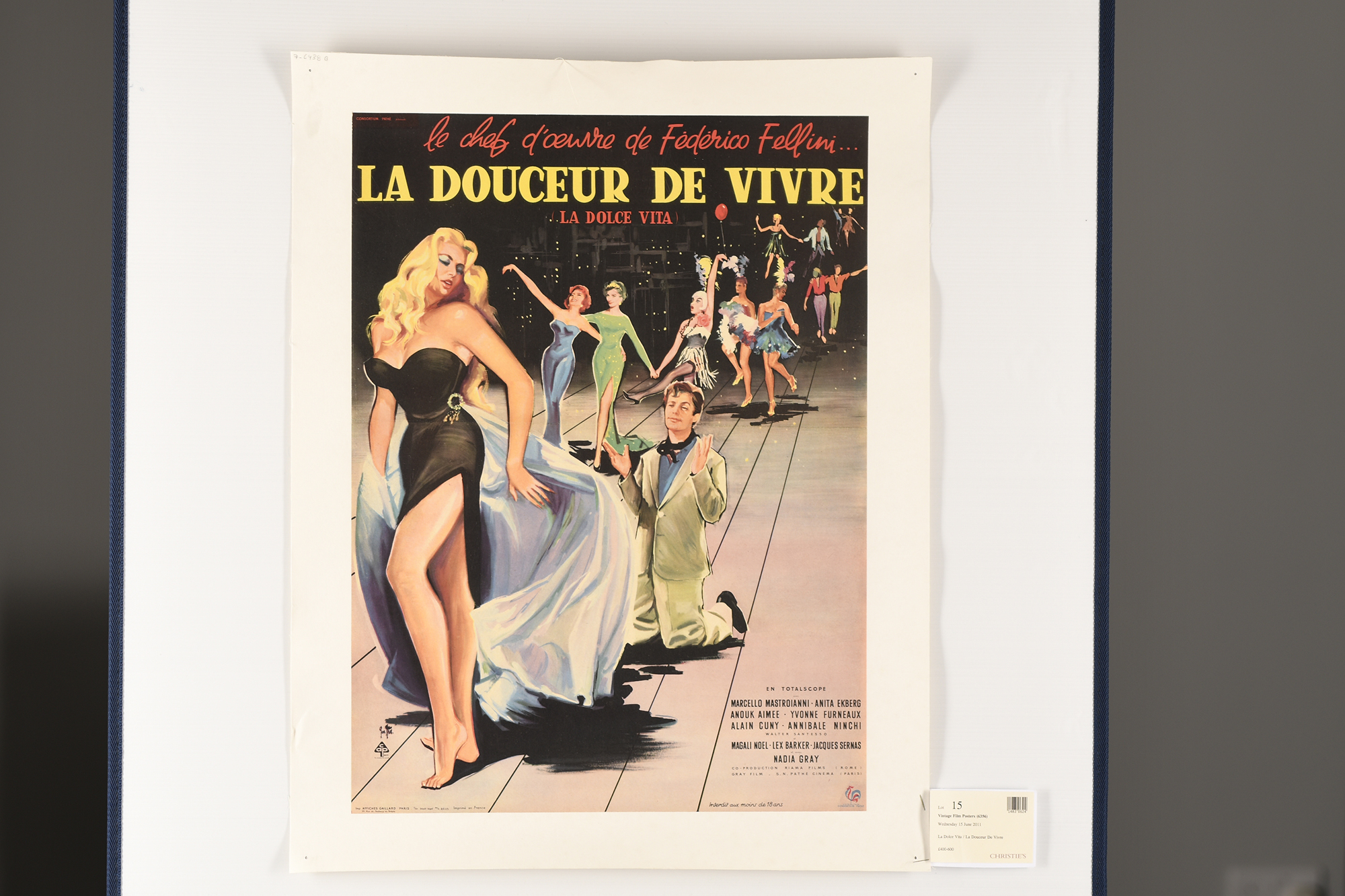 Original "La Doucer De Vivre" Vintage Film Poster (1960) 1st release.