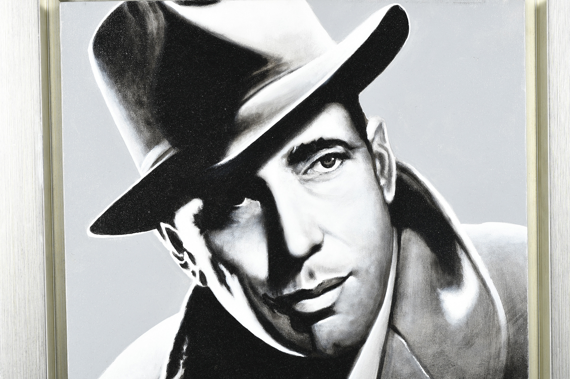 Original Oil Painting by Terence Vickress - Humphrey Bogart - Image 2 of 10