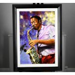 Original Jazz Oil on Canvas by the English Artist Rawlings