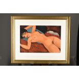 Limited Edition Amedeo Modigliani (1884-1920) Title "Nu Couche"