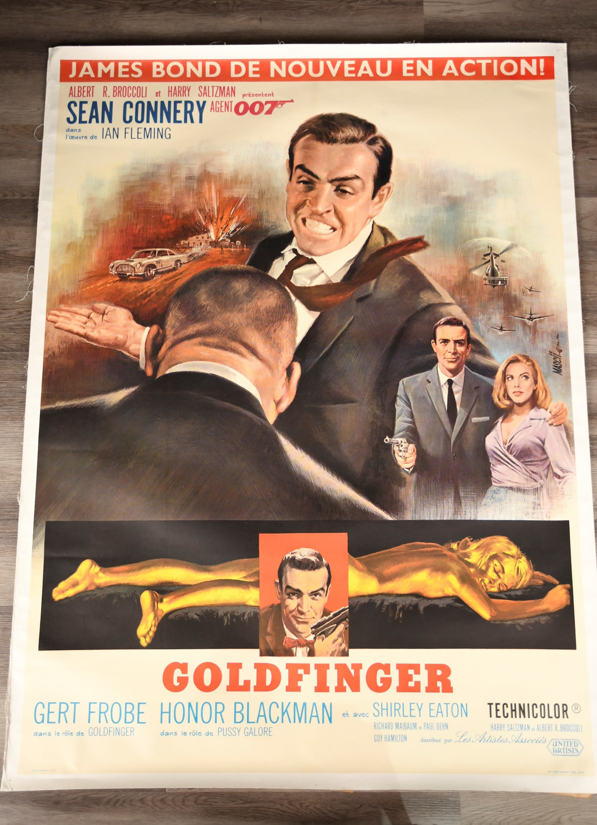 Original Vintage James Bond "Goldfinger" Cinema Poster (1965) Superb Condition