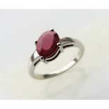 2.2ct Solitaire Ruby Ring