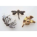 Trio of Vintage Brooches