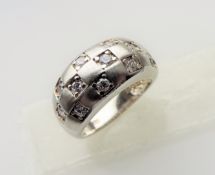 Rhodium Plated Sterling Silver Dome Ring