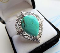 Turquoise Ring in Sterling Silver