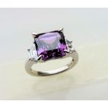 Sterling Silver Amethyst Dress Ring