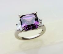 Sterling Silver Amethyst Dress Ring