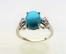 Turquoise & Topaz Ring