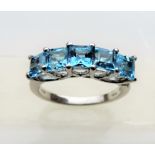 3.5 Carat Blue Topaz Ring