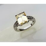 2.25 carat Citrine Ring in Sterling Silver