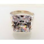 7 carat Ice Fluorite Sterling Silver Ring