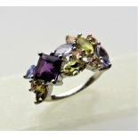 Multi Gemstone Tutti Frutti Ring