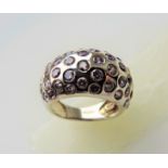 Pink Topaz Dome Shaped Ring in Sterling Silver