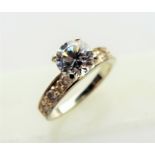 Sterling Silver 1.44 carat Solitaire Ring