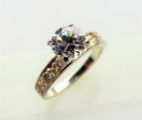 Sterling Silver 1.44 carat Solitaire Ring