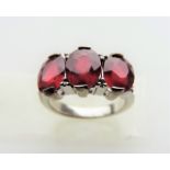 4.65 carat Ruby Ring in Sterling Silver