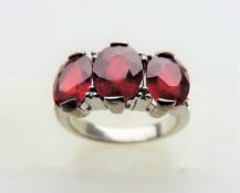 4.65 carat Ruby Ring in Sterling Silver