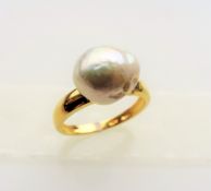 Cultured Baroque Pearl Ring