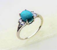 Turquoise and Tanzanite Ring