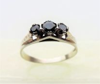 Vintage Sterling Silver Sapphire Ring